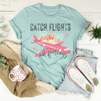 Catch Flights Retro Tee Peachy Sunday