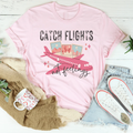 Catch Flights Retro Tee Peachy Sunday