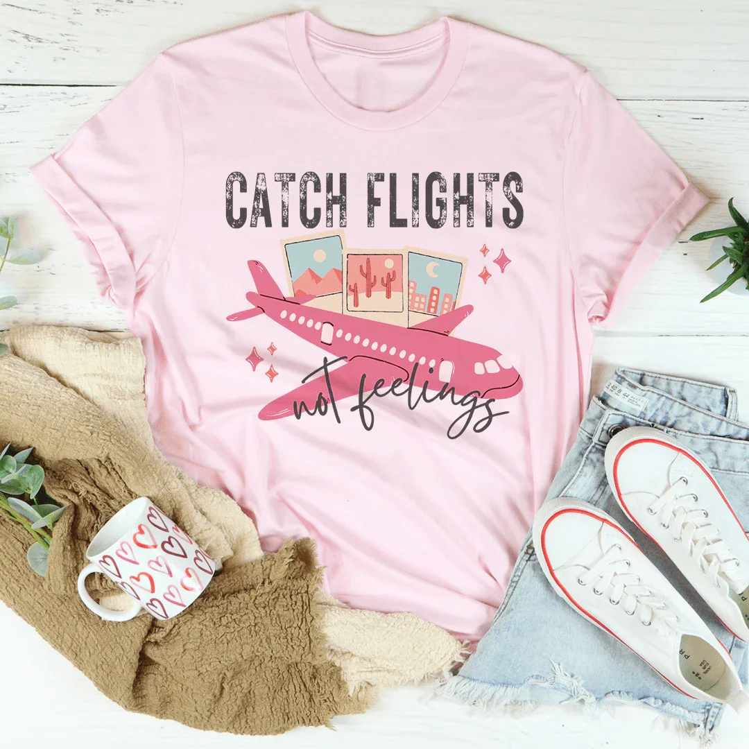 Catch Flights Retro Tee Peachy Sunday