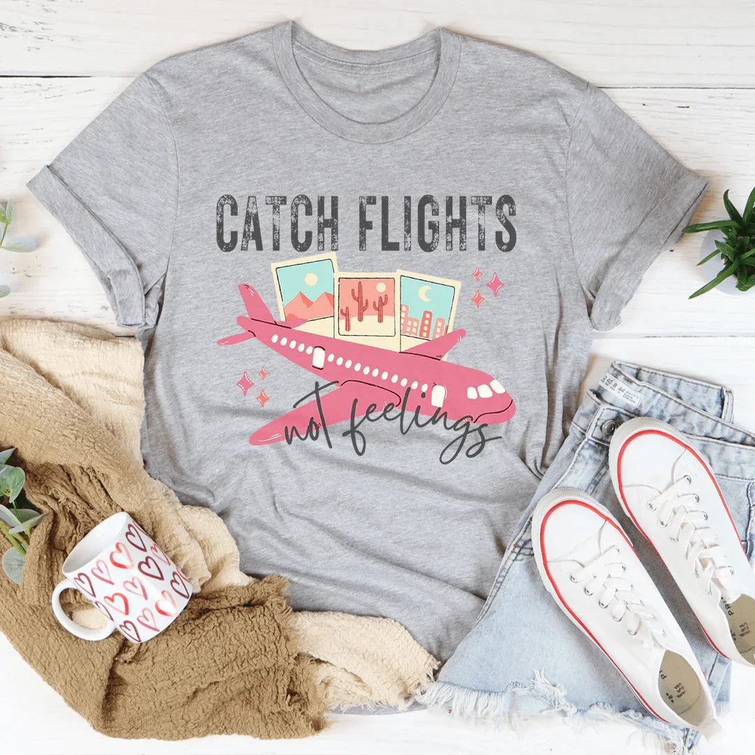Catch Flights Retro Tee Peachy Sunday