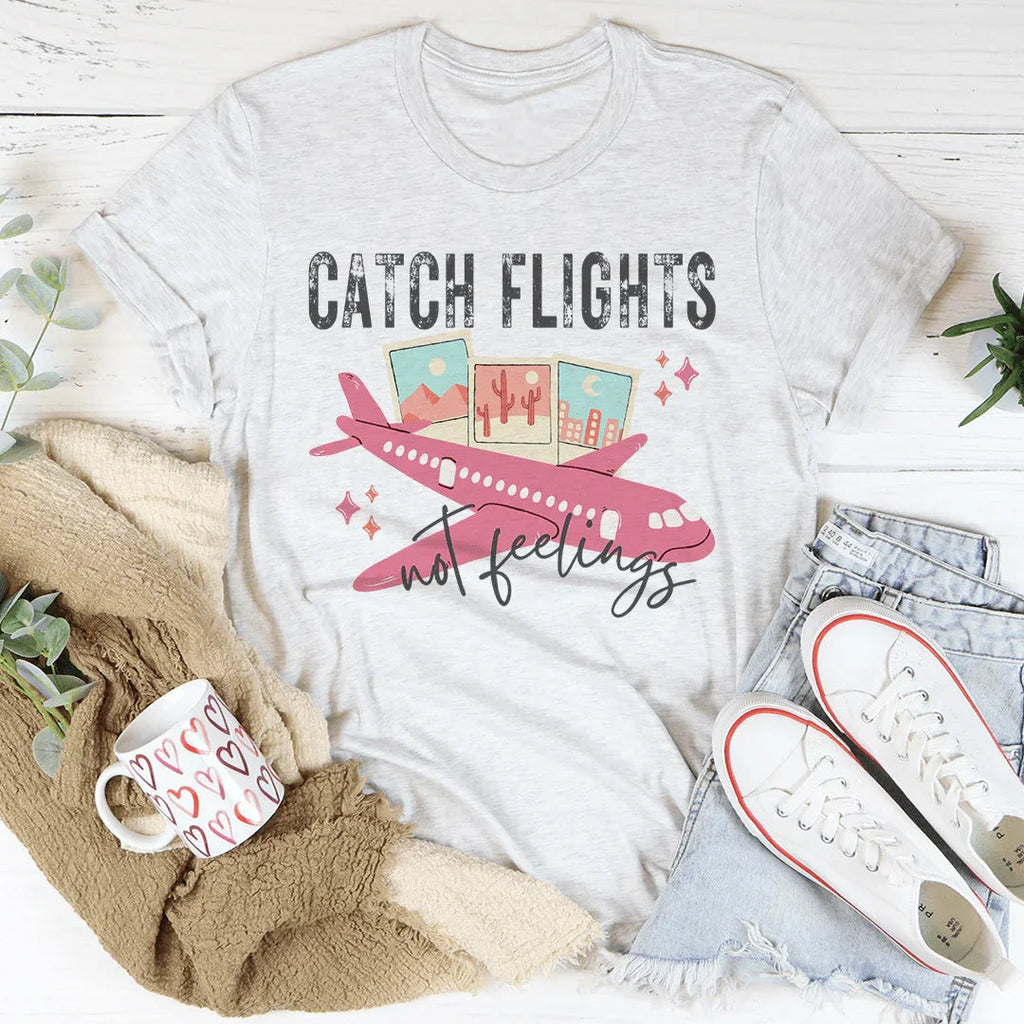 Catch Flights Retro Tee Peachy Sunday