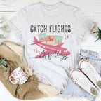 Catch Flights Retro Tee Peachy Sunday