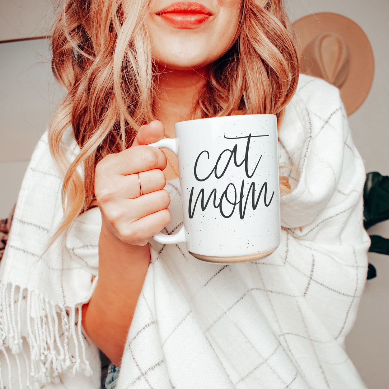 Cat Mom Mug 16oz Ceramic Coffee Cup Funny Cat Lover Gift Dishwasher Safe BandsCo Straps