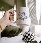 Cat Mom Mug 16oz Ceramic Coffee Cup Funny Cat Lover Gift Dishwasher Safe BandsCo Straps