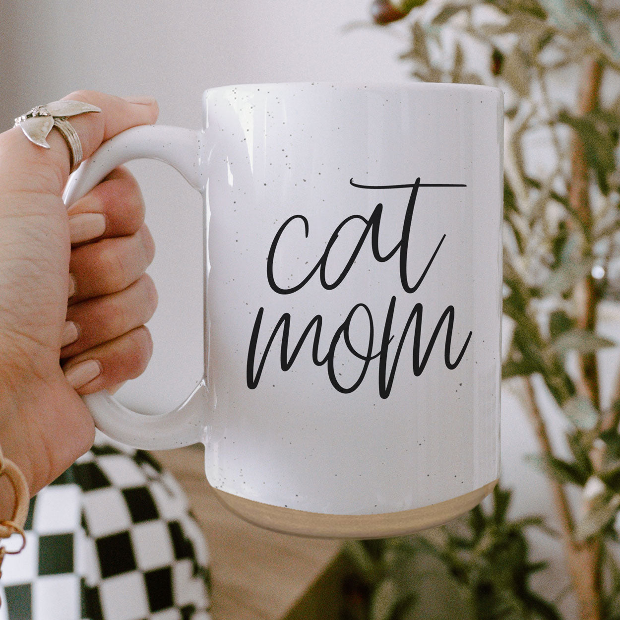 Cat Mom Mug 16oz Ceramic Coffee Cup Funny Cat Lover Gift Dishwasher Safe BandsCo Straps