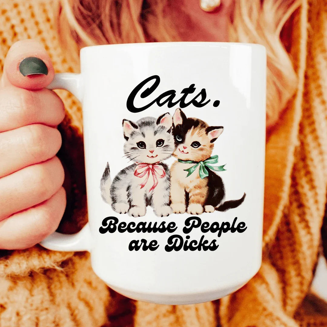 Cats. Because People are D* 15 oz Peachy Sunday