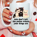 Cats Don’t Tell The Police Where Your Drugs Are 15 oz Peachy Sunday