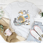Cats Happy Pills Tee Peachy Sunday