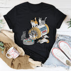 Cats Happy Pills Tee Peachy Sunday