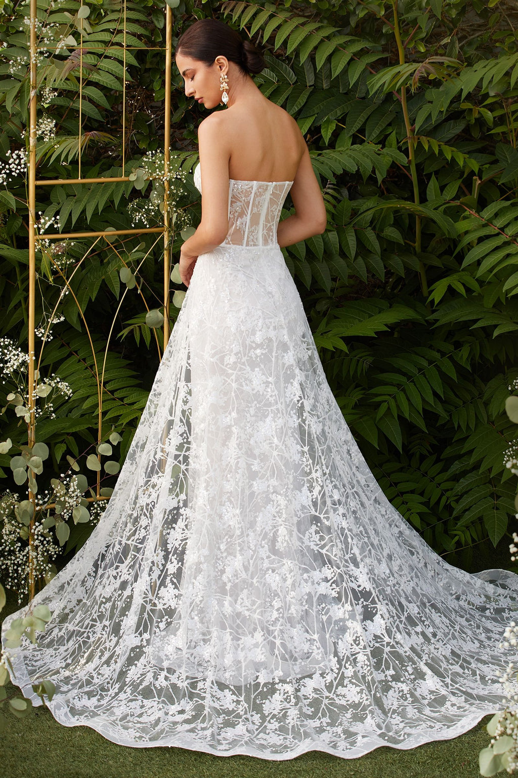 Fitted Overskirt Bridal Gown Purplish Diva