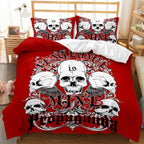 Three-piece Skull Digital Printing Duvet Cover Pi-Mart
