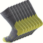 4 Pairs of Premium 79% Merino Wool Athletic Crew Socks for Men - Warm, Breathable, and Moisture-Wicking for Hiking, Running, Climbing - US Sizes 10-13