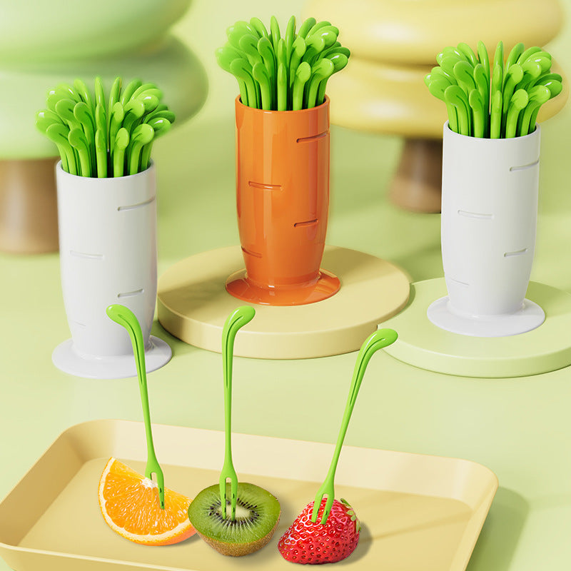 Radish Fruit Fork Set Two-tooth Household Pi-Mart