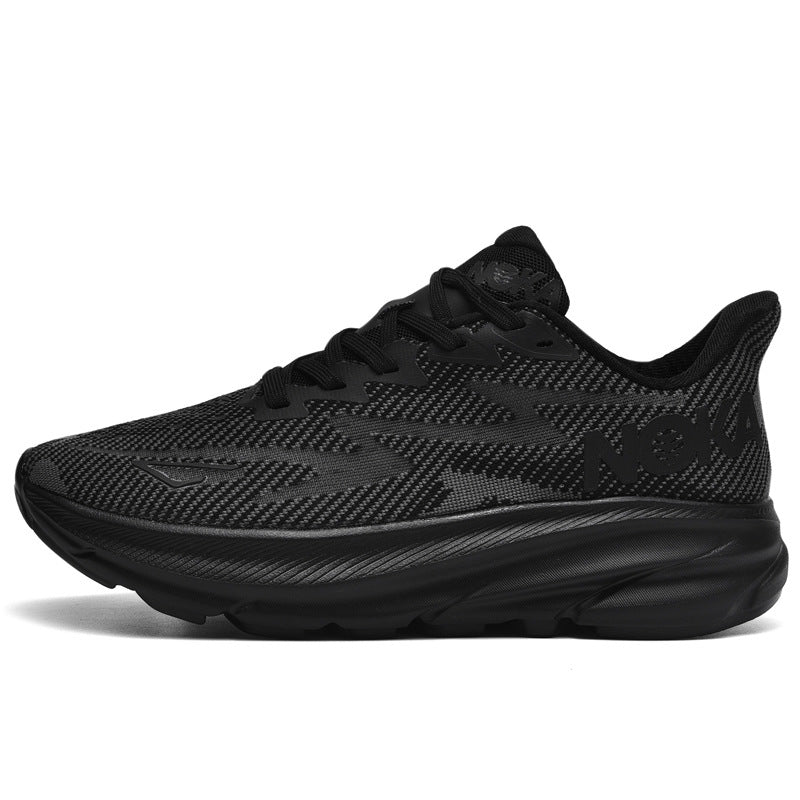Fashion Lace-up Mesh Sneakers Men Lightweight Shock Absorption Training Shoes Soft-sole Running Sports Shoes Pi-Mart