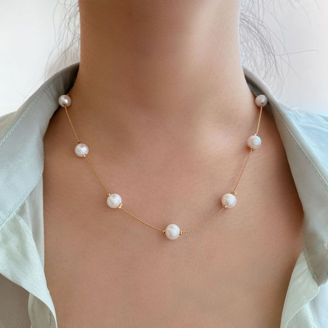 Sparkling Clavicle Chain Necklace Pi-Mart