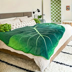 Soft Geometric Leaf All-Season Throw - Chic, Cozy & Versatile Blanket for Home and Travel, Lunch break, Easy Maintenance Lootquake LLC