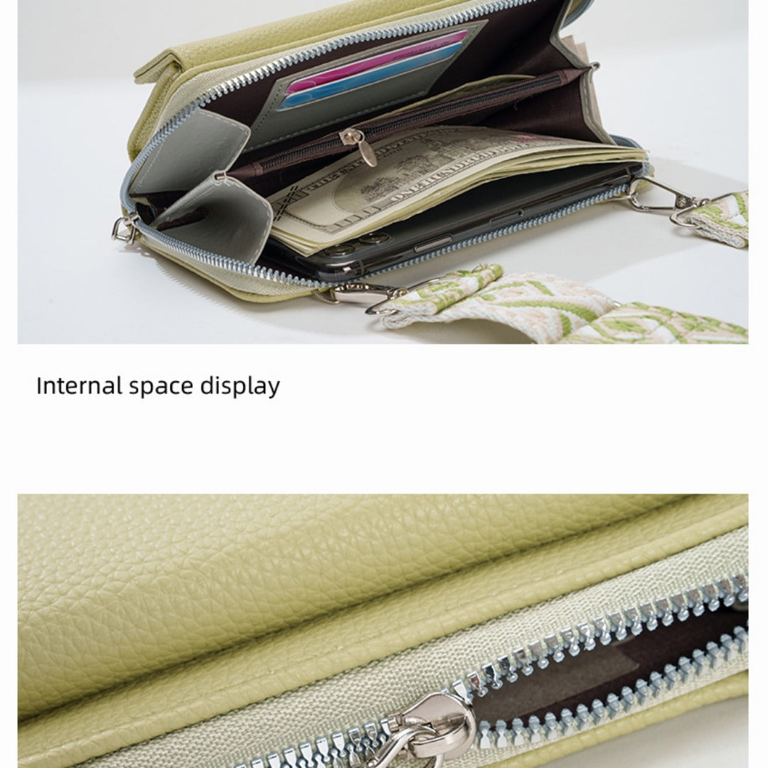 Small crossbody bag for women, 2 in 1 mobile phone satchel design, shoulder crossbody bag, multifunctional wide strap - SJB-DIAMOND ELITES