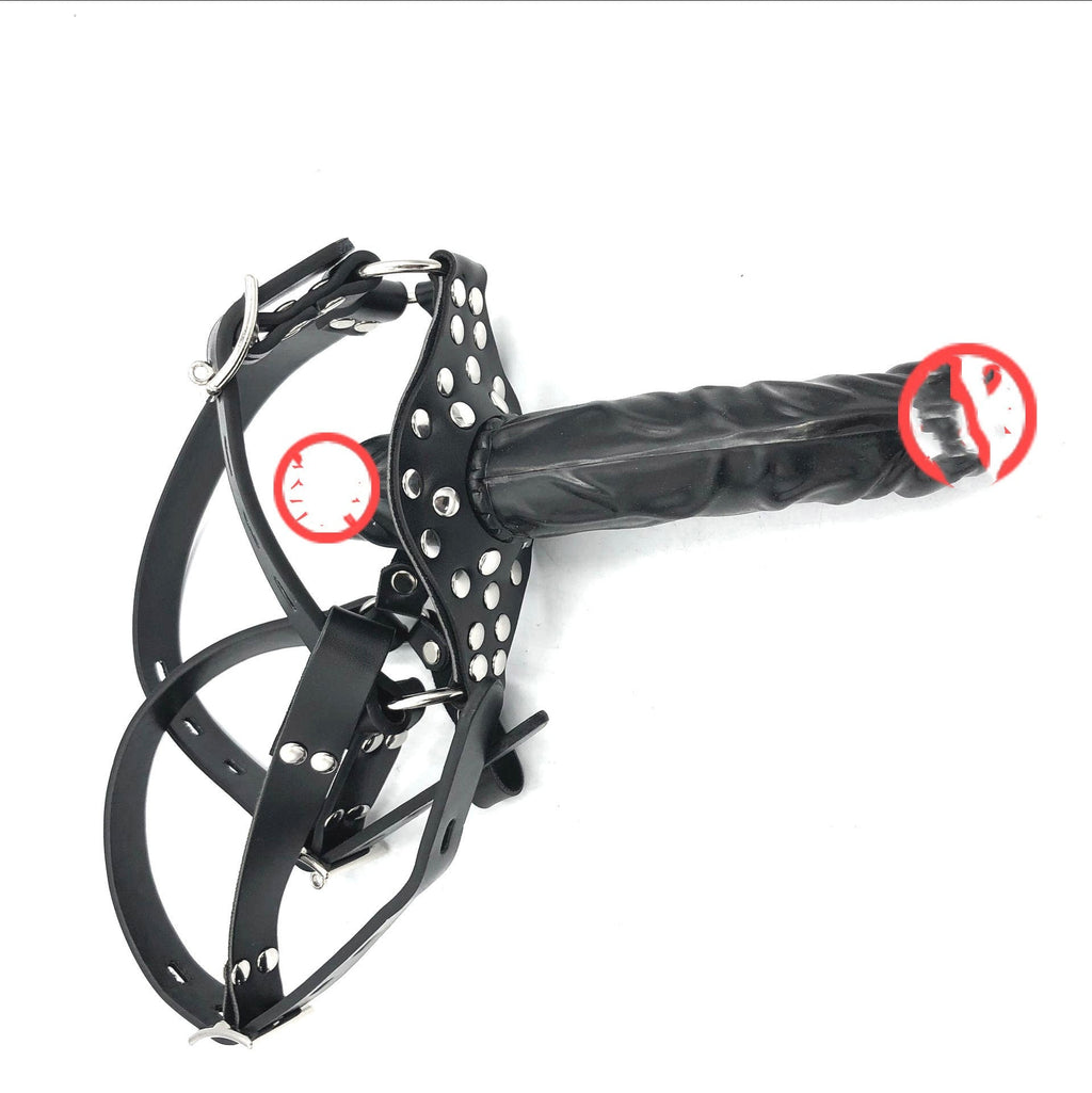 Horse Harness Type Double Head Dildo Ball Gag Women Wear Lootquake LLC