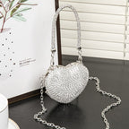 Rhinestone Dinner Bag, Mini heart purse, Small and Exquisite Shiny Dress Bag, Ball Bag, Prom Bag, Party Purse, Prom Bags Clutch, Wedding Purse Evening Purse - SJB-DIAMOND ELITES