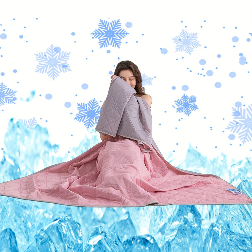 1pc Large Cooling Blanket - Soft, Breathable, Lightweight, Air Cooling Comforter for Hot Sleepers, Absorbs Heat, Smooth Cover for Ultimate Summer Sleep Lootquake LLC