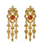Bat Tassel Earring Girl New Chinese Blue And White Carving