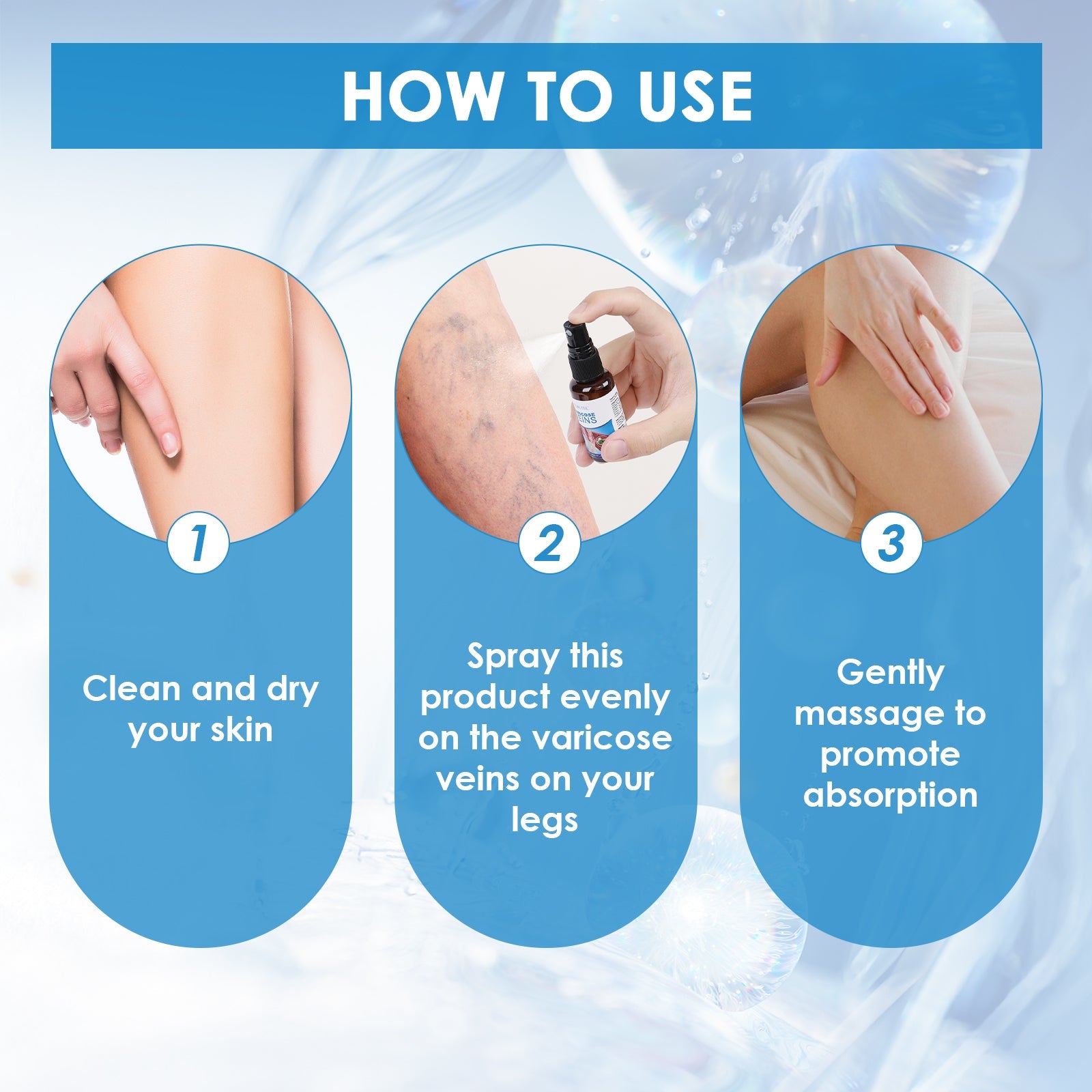 30ml Varicose Vein Spray Multi-Purpose Knee And Leg Care Spray Promote Blood Circulation Lootquake LLC