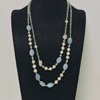 Handmade Premium Crystal Necklace |  Artisan Woven Jewelry with Alloy Accents  | Elegant Sparkling Statement Necklace for Women (MAC344)