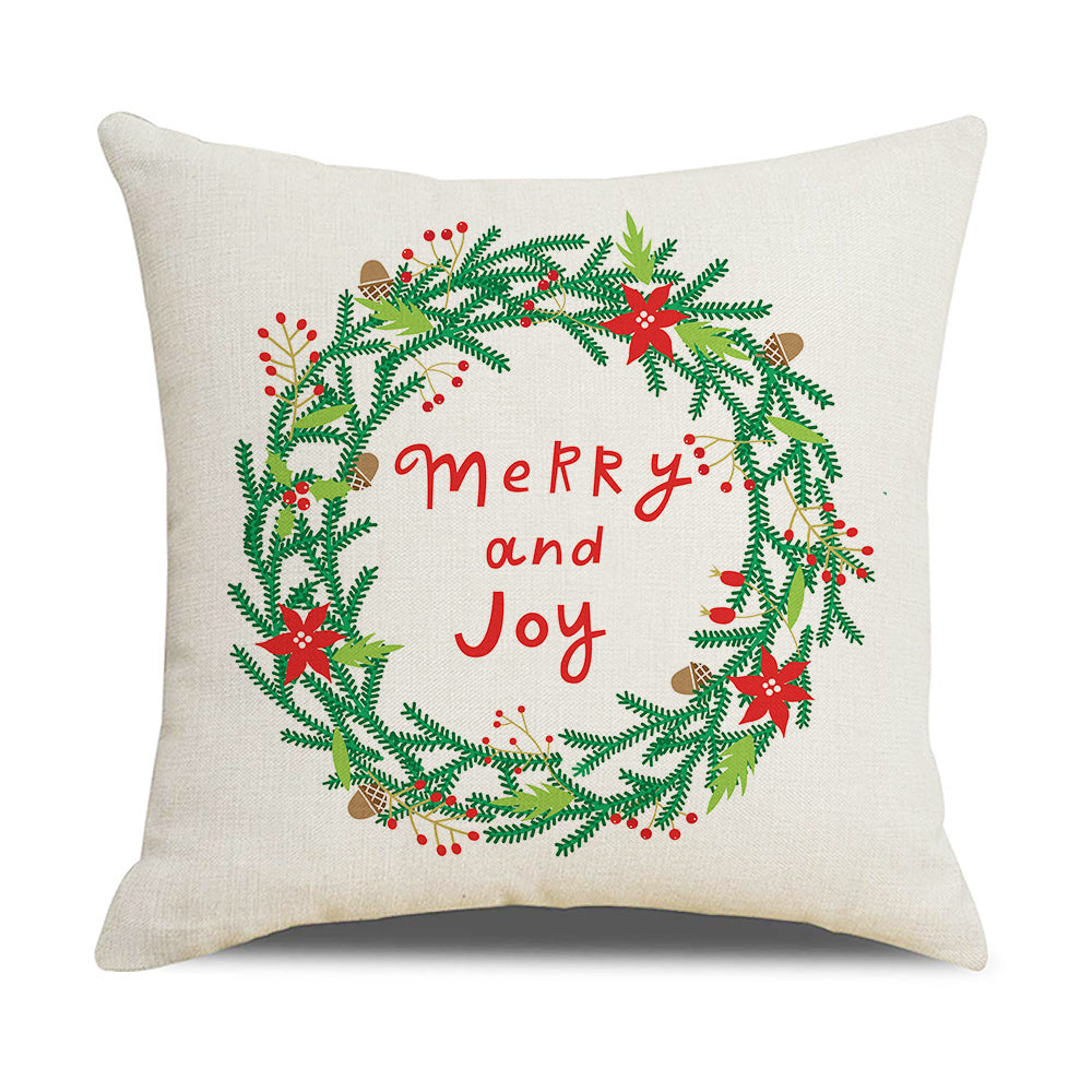 Santa Printed Cushion Sofa Cushion Home Furnishing Pi-Mart