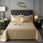 Quilted Padded Continental Bed Cover Three Piece Set Pi-Mart