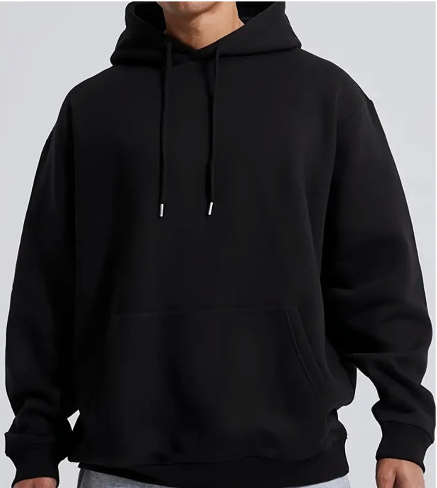 Men's Solid Color Hooded Jumper Pi-Mart