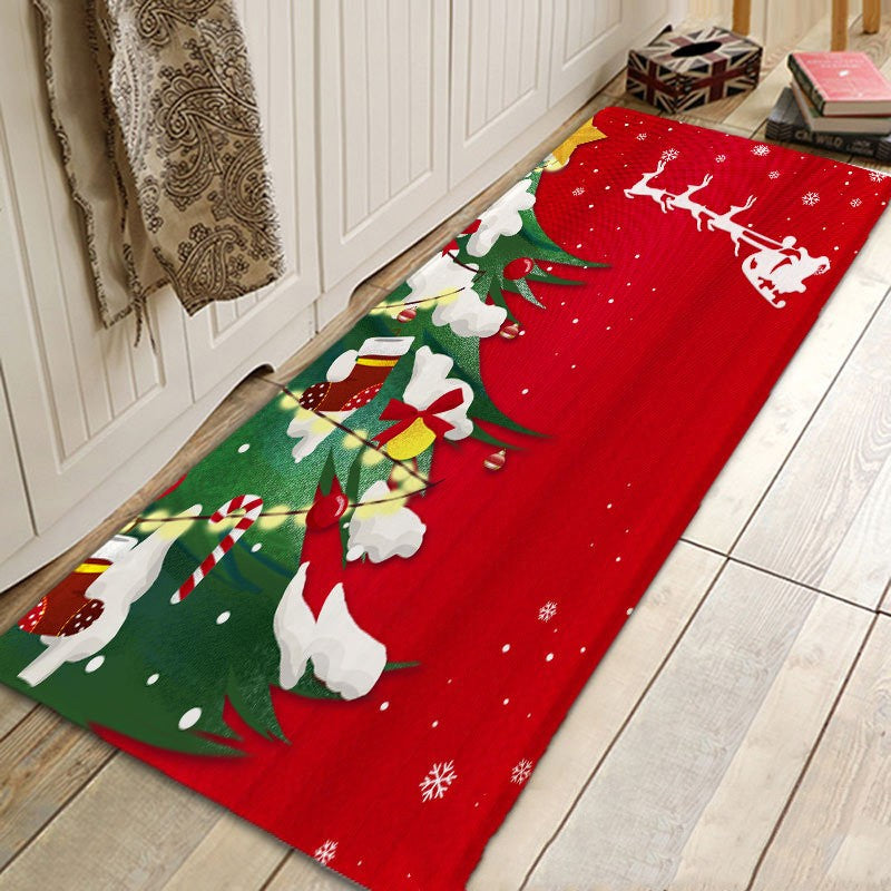 Santa Claus Flannel Absorbent Floor Mat Pi-Mart