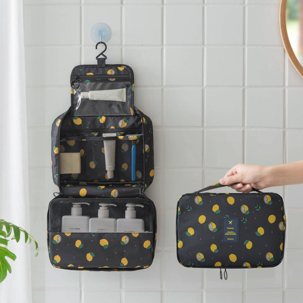 Toiletry Bag, Travel Wash Bag, Printed nylon Cosmetic Bag, Multifunctional Portable Large Capacity Storage Bag, Hangable Wash Bag - SJB-DIAMOND ELITES