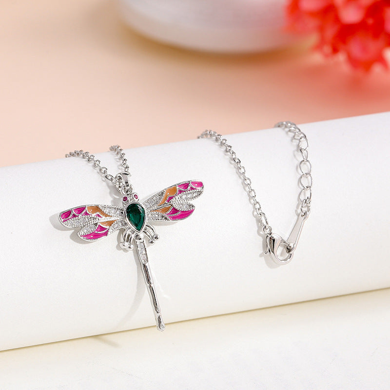 Fashionable All-match Color Zircon Necklace Pi-Mart