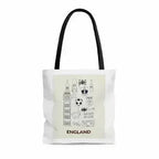 England Symbol Tote Bag - Medium Polyester Shopper 16