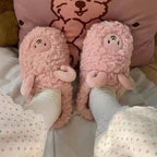 Plush Bedroom Cotton Fluffy Slippers Pi-Mart