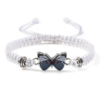 Couple Butterfly Buckle Braided Bracelet Pi-Mart