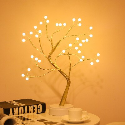 Copper Wire Christmas Tree LED Lamp Pi-Mart