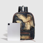 Washed denim retro backpack, design bow backpack pusre, Spice girl large capacity purse backpack - SJB-DIAMOND ELITES