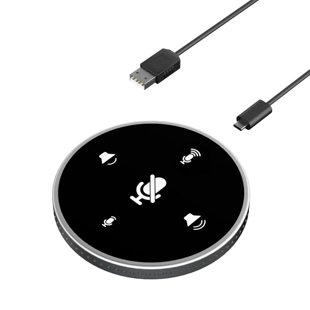 Desktop USB Conference Speakerphone Microphone Built-in Speaker 360° Omnidirectional PC Computer Condenser Mic with  Function Volume Adjustment Plug & Play Compatible with Windows Mac for PC Lapto - SJB-DIAMOND ELITES