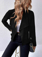 Classic Minimalist Collared Long Sleeve Jacket for Women – Minimalist & Lightweight Everyday Outerwear Stevvex