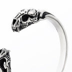 Male S925 Sterling Silver Beast Skull Bracelet Pi-Mart