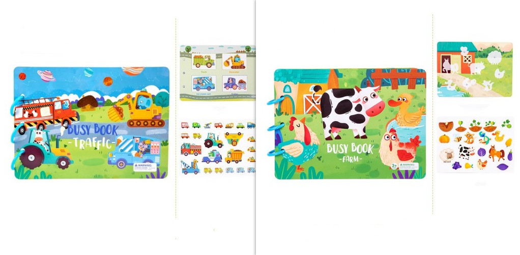 Children's Busy Book Educational Toys Repeated Paste Pi-Mart
