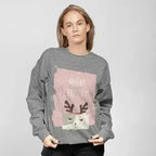 Meowy Christmas Sweatshirt - Festive Cat Loungewear | Femstylo - SJB-DIAMOND ELITES