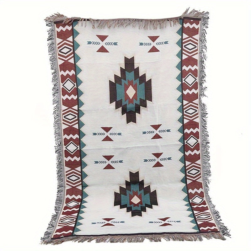 1pc 35.43inch *59.06inch Bohemian Carpet Picnic Mat, Outdoor Mat Camping Supplies, Picnic Cloth & Sofa Blanket, Moisture-proof Mat Ethnic Style Household Goods