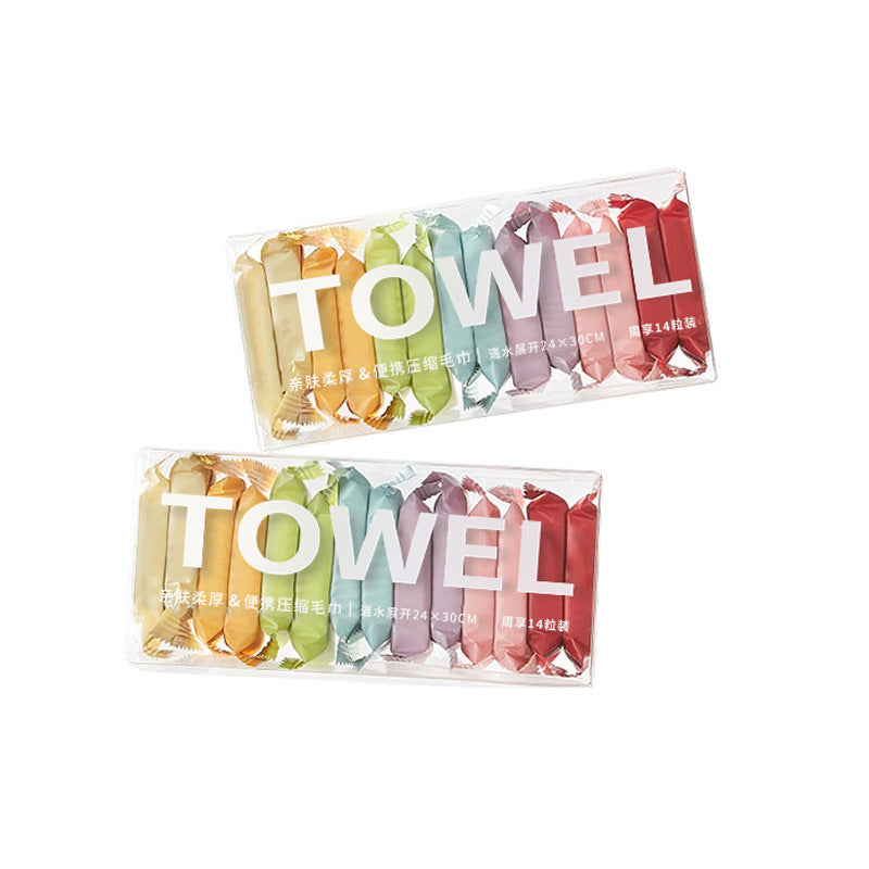 Compressed Towel Portable Pure Cotton Disposable Face Washing Pi-Mart