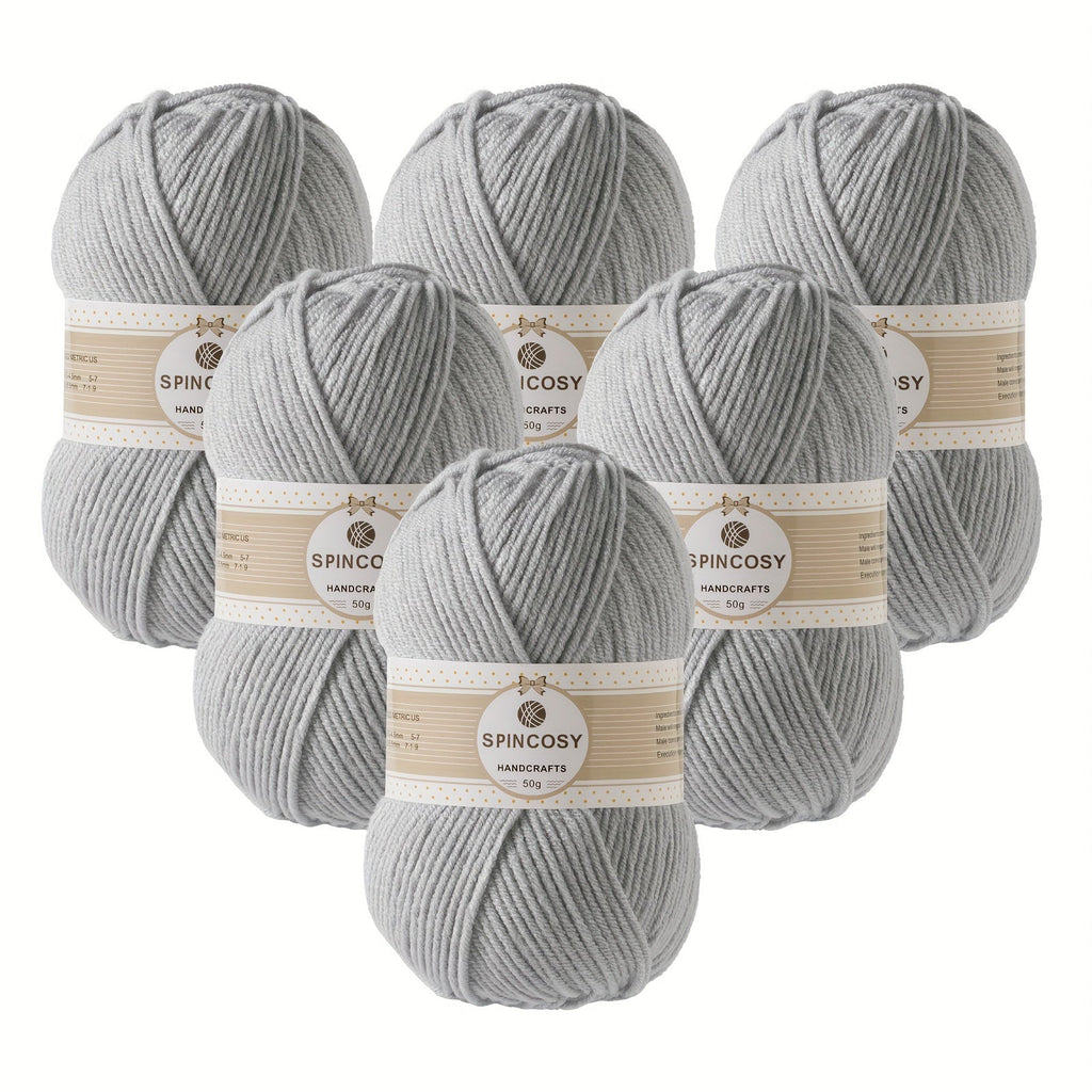 6pcs 4 Layers Hand-woven Crochet Yarn, Soft And Comfortable, 100% Acrylic Yarn, Suitable For DIY Crocheting And Knitting Scarf, Sweater, Shawl, Blanket, 1.76oz/pc