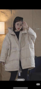 Plus Size White Duck Down Loose Down Jacket Pi-Mart