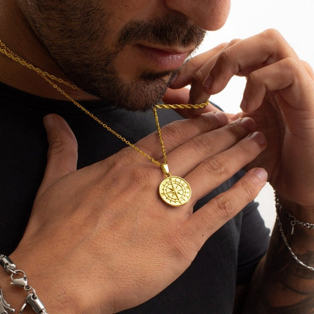 Vnox Layered Necklaces for Men Pi-Mart