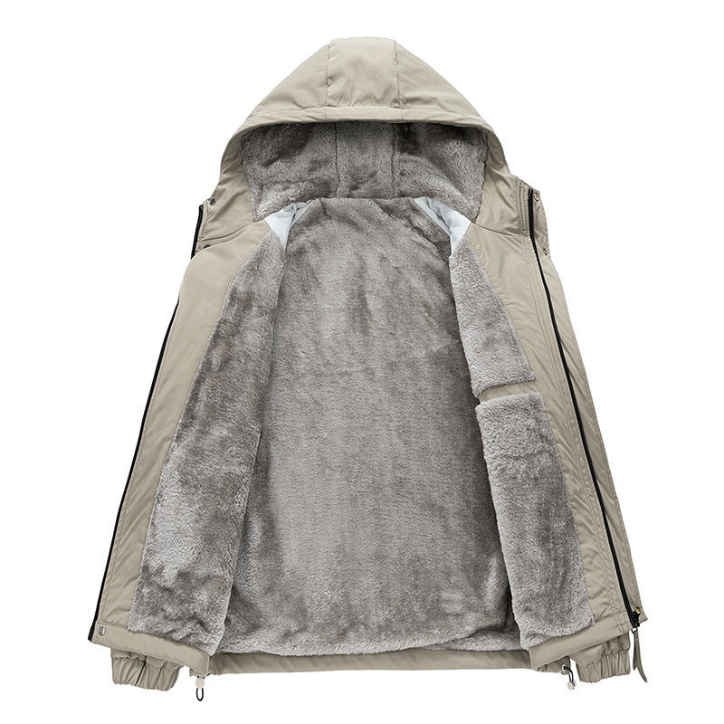 Autumn And Winter Fleece-lined Jacket Pi-Mart