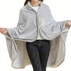 1pc Wearable Blanket, Double Flannel Sherpa Shawl Cover Blanket Air Conditioning Nap Blanket Cover Waist Legs Lazy Nap Multi-functional Office Blanket Lootquake LLC